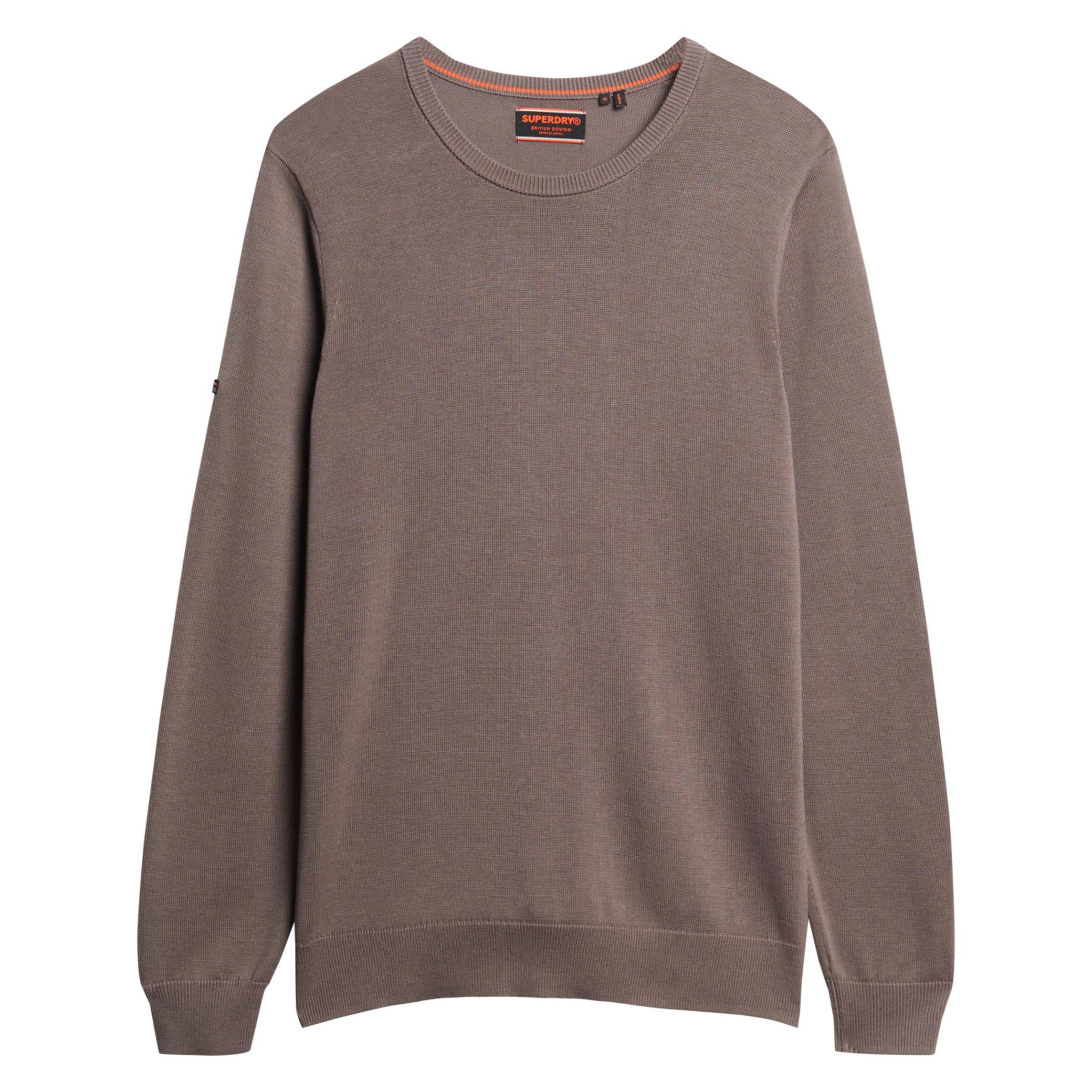 Superdry, Herren, Pullover, Leichtes Essentials Strick-Sweatshirt Mit Rundhalsausschnitt, Grau, (Xxl)