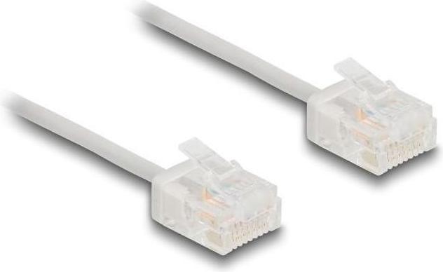 Produktbild Delock RJ45 Netzwerkkabel Cat.6 UTP Ultra Slim 1 m grau mit (U/UTP, CAT6, 1 m)