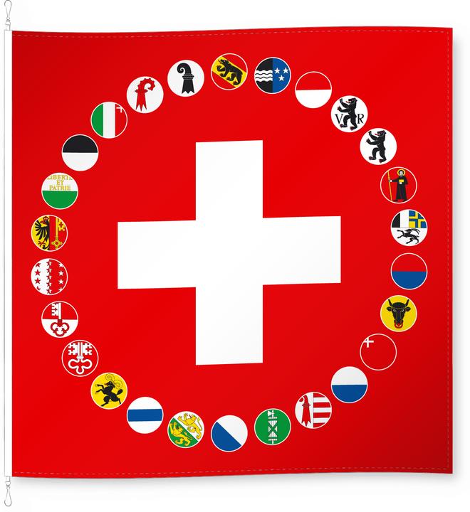Image du produit Alpenfahnen Schweiz und Kantone