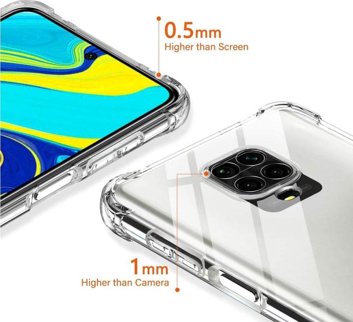 Produktbild Screenguard Xiaomi Redmi Note 9 Pro Hülle Crystal Soft Airbag Bumper (Xiaomi Redmi Note 9 Pro)