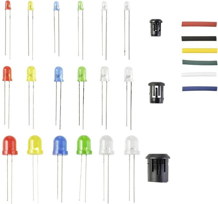 Immagine prodotto Tru Components Assortimento di LED Rosso, Blu, Verde, Giallo, Bianco freddo, Bianco caldo Ru