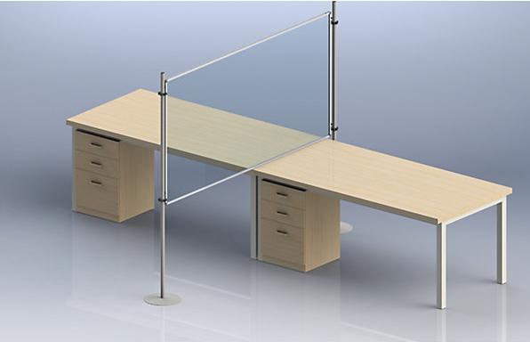 Image du produit eurokraft basic Cloison de séparation (120 x 180 cm)