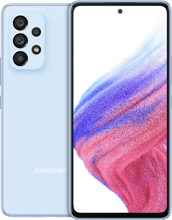 Samsung Galaxy A53 5G EU (256 GB, Awesome Blue, 6.50", Dual SIM, 64 Mpx, 5G)