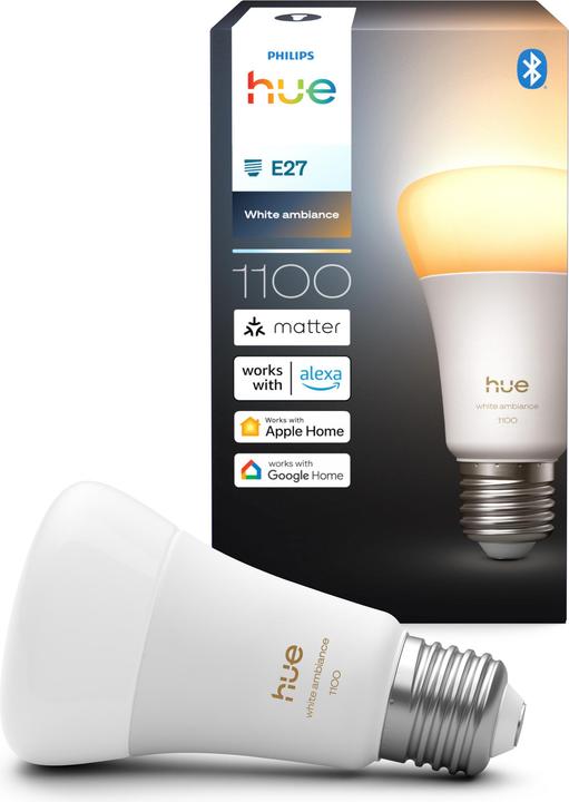 Actual product image Philips Hue A60 - A60 pre - 1100 - 1-pak (E27, 8.10 W, 1100 lm, 1 x, D)