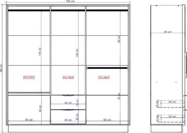 Actual product image Vente-unique Feova (162 x 46.5 x 182 cm)