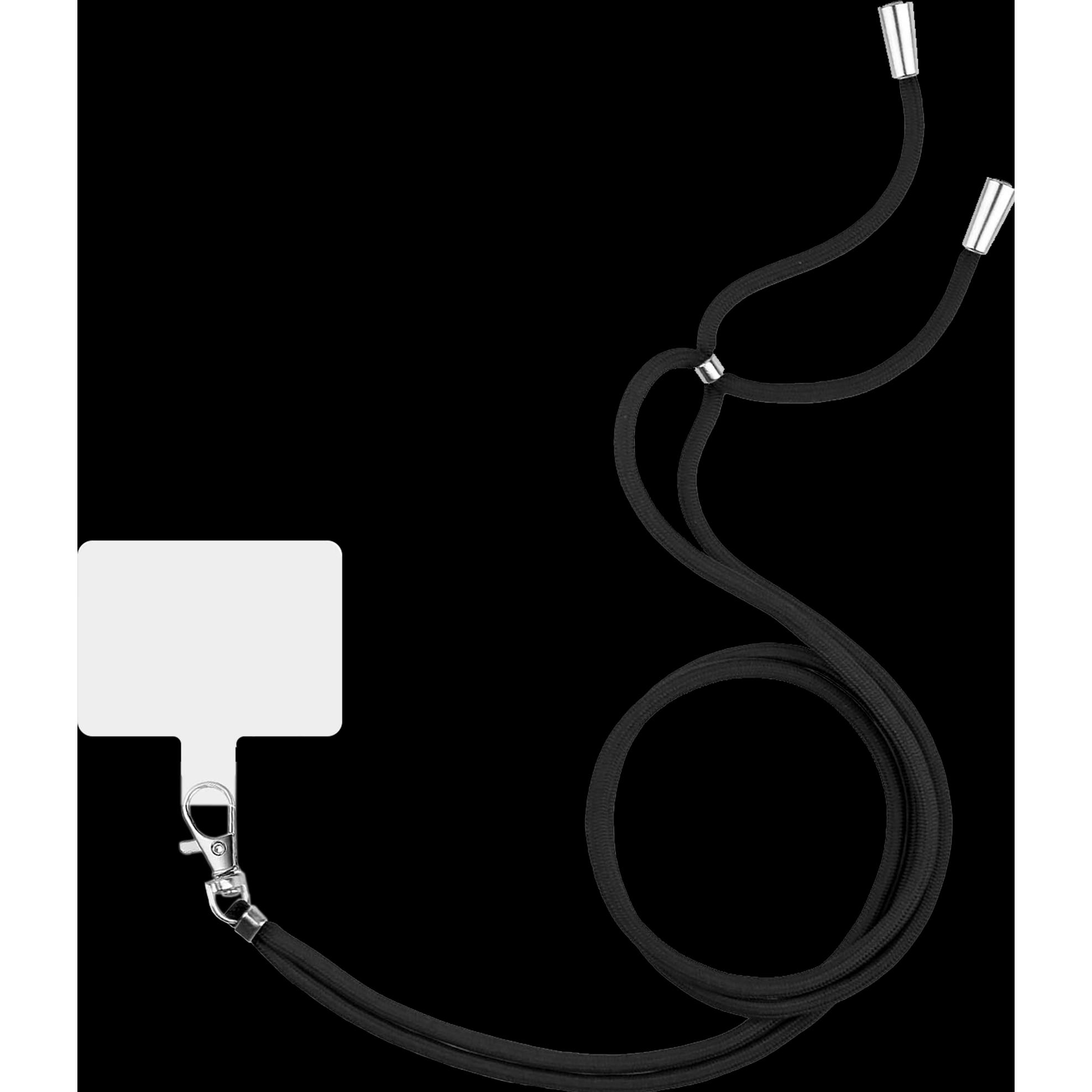Cazy Handykette Hülle Kompatibel mit Samsung Galaxy A35 - Silikon Handyhülle mit Band Necklace Hülle -, Handykette, Schw...
