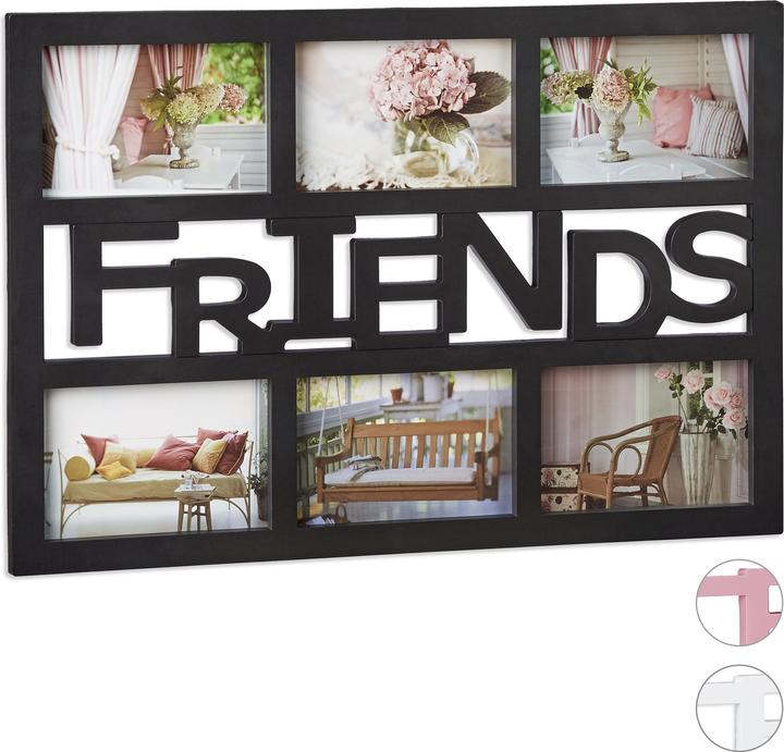 Image du produit Relaxdays Cadre photos Friends pour 6 photos (10 x 15 cm)