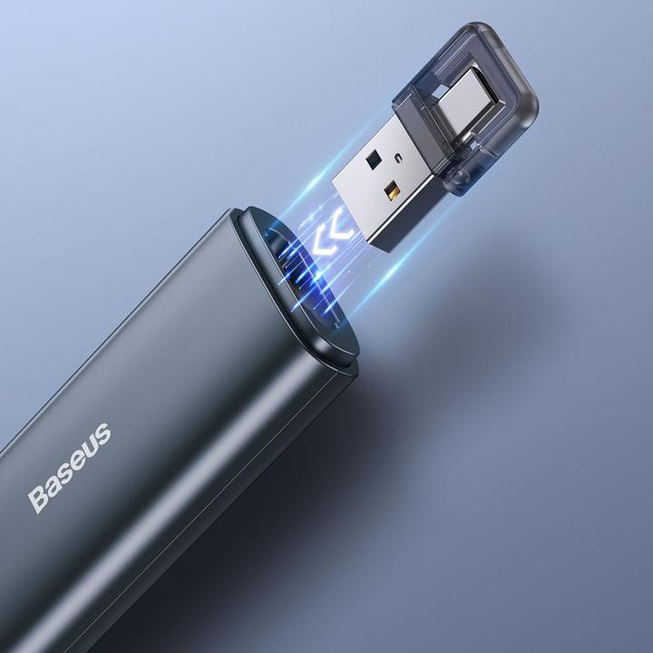 Immagine prodotto Baseus Orange Dot Telecomando multifunzione per presentazioni, con puntatore laser rosso - grigio