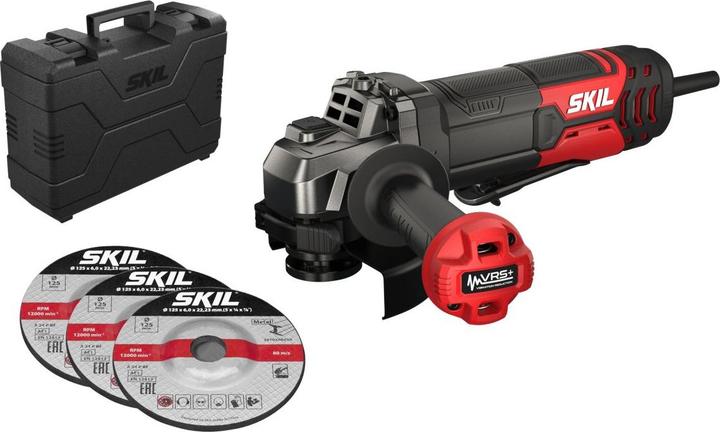 Skil AG1E9132GA Meuleuse d'angle 125mm 850W en coffret + 3 disques de ponçage (125 mm)