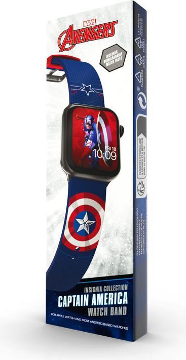 Actual product image Moby Fox Marvel bracelet pour smartwatch Insignia Collection: Captain America (Silicone)
