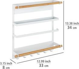 Actual product image Wenko Magnetic kitchen shelf Magna white/bamboo