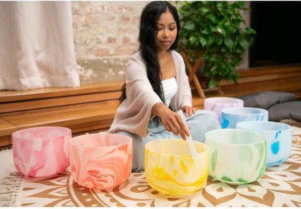 Produktbild Meinl Marble Crystal Singing Bowl Chakra Set (Perkussion)