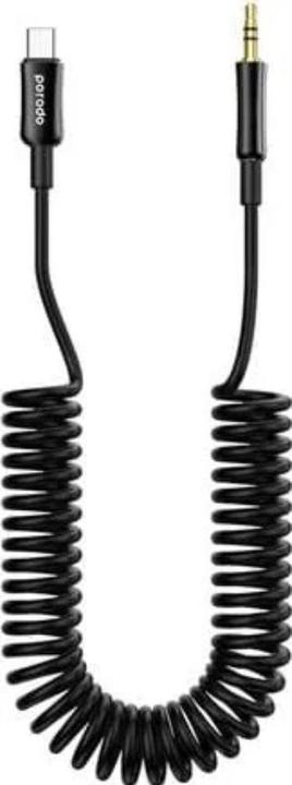 Image du produit Porodo Type C vers AUX Coil Cable 1.2M (1.20 m, Câble AUX)