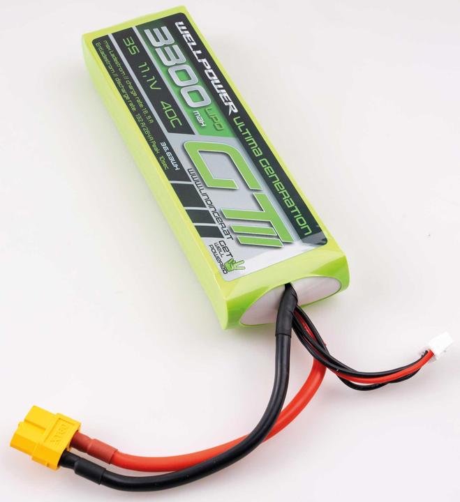 Actual product image Wellpower LIPO AKKU ULTIMA GT II 3300 MAH / 11,1 Volt 3S 40/80C CH5/8 XT-60 (11.10 V, 3300 mAh)