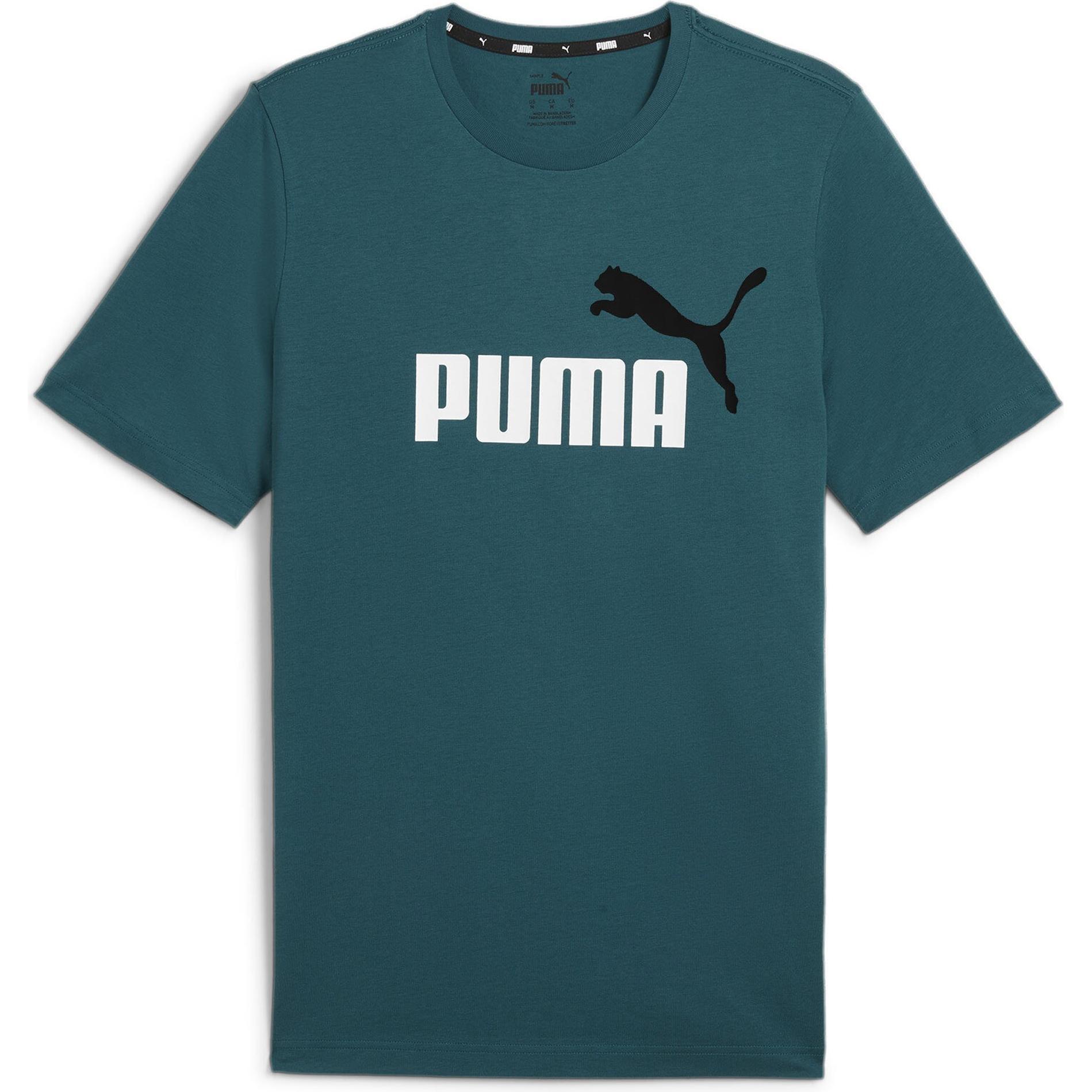 Puma, Herren, Sportshirt, ESS+ 2 Col Logo Tee (S), Grün, S