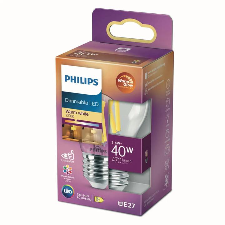 Produktbild Philips LED Tropfen (E27, 3.40 W, 470 lm, 1 x, D)