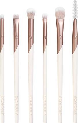EcoTools Luxe Natural Elegance Professional Makeup Brush Set for Face Cheek and Eye Makeup 5 Piece Set Pink (Set)