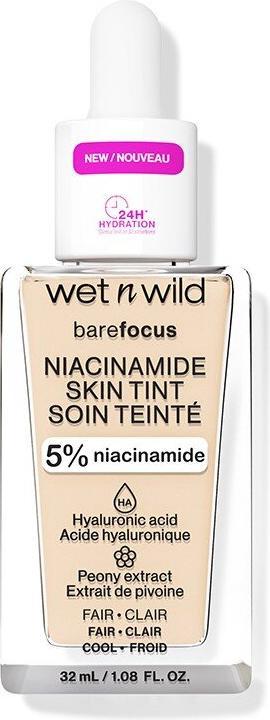 Wet n Wild Bare Focus Niacinamide Skin Tint - Light Moisturizing Foundation 32 ml Fair