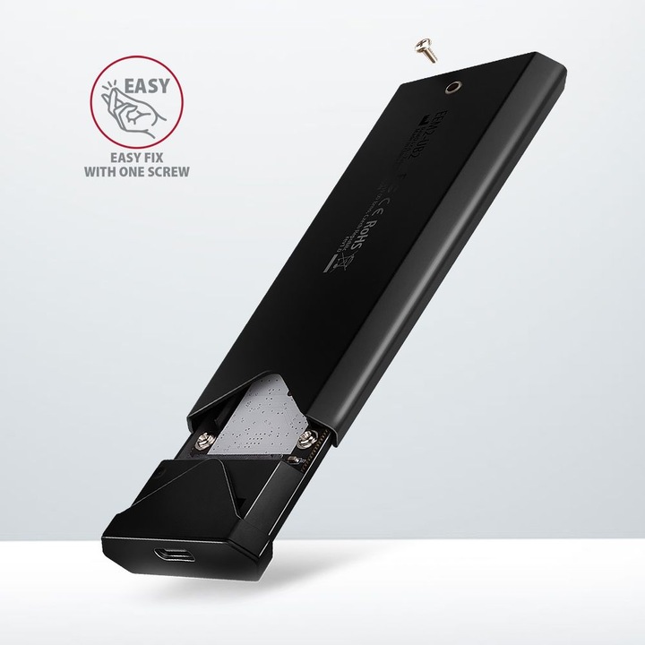 Actual product image Axagon Boitier external USB 3.2 EEM2-UB2 - NVMe M.2 Type 2280 (Noir) (M.2)