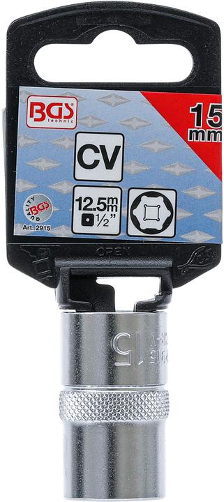 Image du produit BGS Douille pour clé, six pans 12,5 mm (1/2") 15 mm (15 mm)