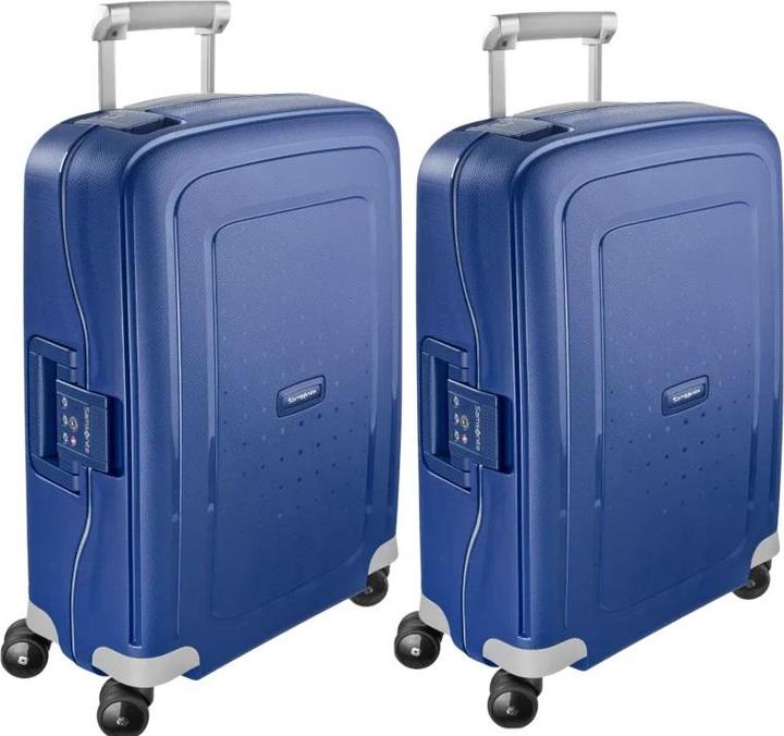Samsonite S'cure Spinner 55cm dunkelblaues Duo Lugcase Set (34 l)