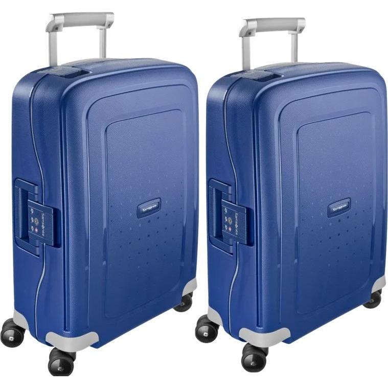 Samsonite, Valigia, S'Cure Spinner 55cm Blu scuro Duo Lugcase set, Blu, (34 l)