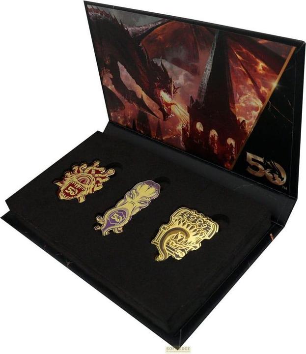 Image du produit Fanattik Pins à épingler de Dungeons & Dragons, lot de 3, 50e anniversaire