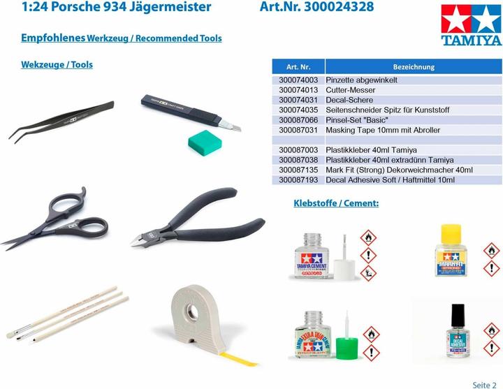 Actual product image Tamiya Porsche 934 Jägermeister