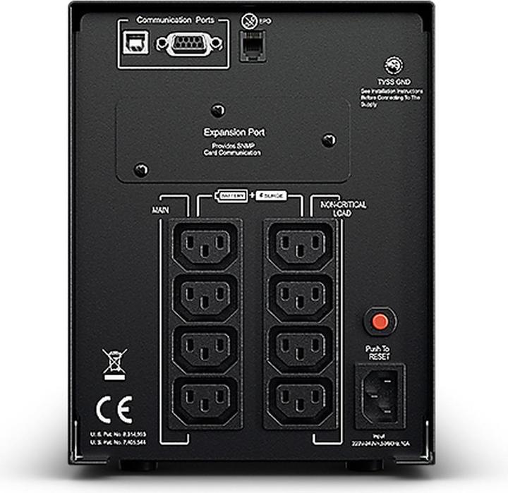 Produktbild Cyberpower PR1000ELCD Line-Interactive 1000VA/900W Sinsuwelle AVR LCD Ausgang (8) IEC RS232 USB HID EPO SNM... (1000 VA, 900 W, Line-Interaktiv USV)