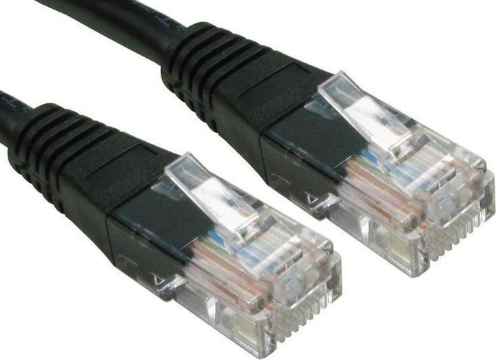Actual product image RS PRO Ethernet cable Cat.5e, 5m, black patch cable, A RJ45 U/UTP plug, B RJ45, PVC (U/UTP, CAT5e, 5 m)