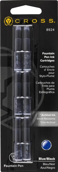 Actual product image Cross Ink cartridge blue-black (6 Piece, Black)