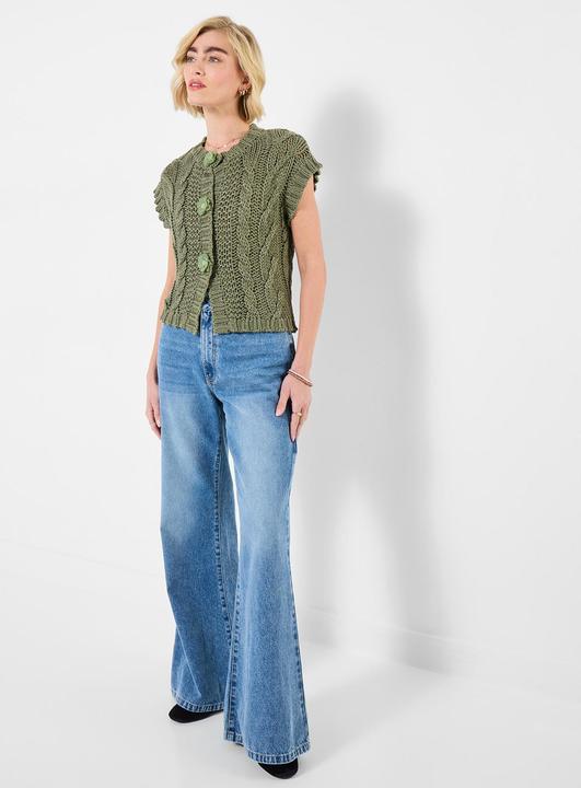 Produktbild Joe Browns Cable Knit V Neck Sleeveless Cardigan (44)
