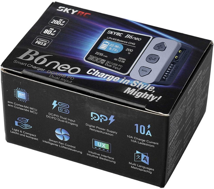 Immagine prodotto SkyRC B6neo Caricabatterie grigio LiPo 1-6s 10A 200W