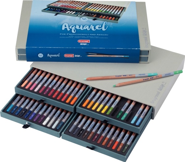 Actual product image Royal Talens Bruynzeel Design watercolour pencil box | 24 colours (Multicoloured, 24 x)