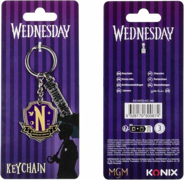 Immagine prodotto Konix Portachiavi del mercoledì Nevermore