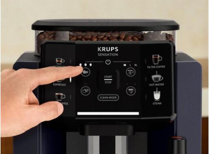Immagine prodotto Krups Macchina da caffè completamente automatica Sensation (EA910B), nero/blu