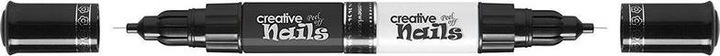 Produktbild Creative Nails Lackstift 2er (Nagellacktrockner, Weiss, Schwarz)