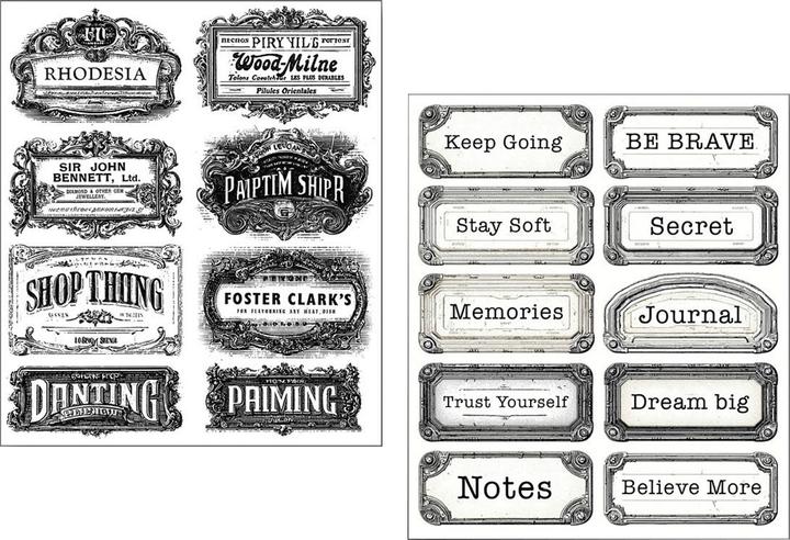 Ciao Bella Art Stickers "Lithographs", 14 x12 cm, 10 Blatt (10 Sticker)