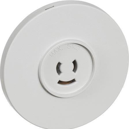 Actual product image LK Round Lamp Socket Ø80 mm with Earth, Light Grey- In Bag for DIY