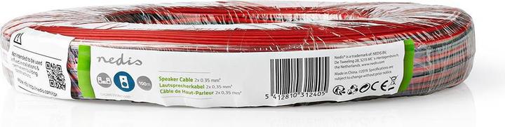 Immagine prodotto Nedis Cavo per altoparlanti 2X 0,35 mm² CCA 100,0 m rotondo avvolto in PVC Unisex (100 m, 0.35 mm².)