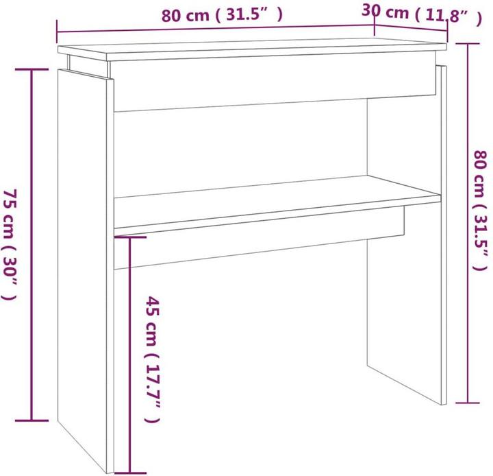 Produktbild vidaXL Konsolentisch (30 x 30 x 80 cm)