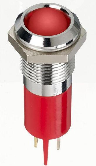 Actual product image RS PRO 14mm prom hyper bright LED, red 12Vdc