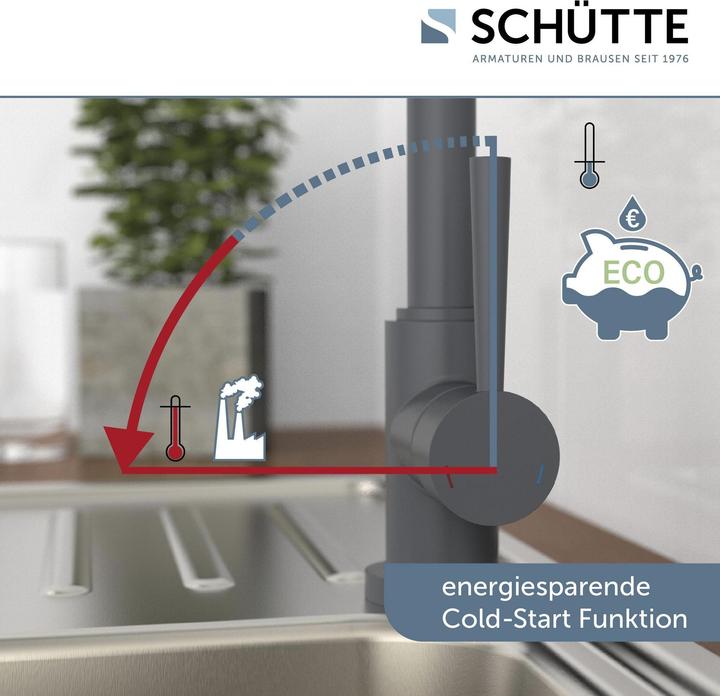 Immagine prodotto Schütte Rubinetto cucina CORNWALL Miscelatore lavello antracite opaco girevole 79164