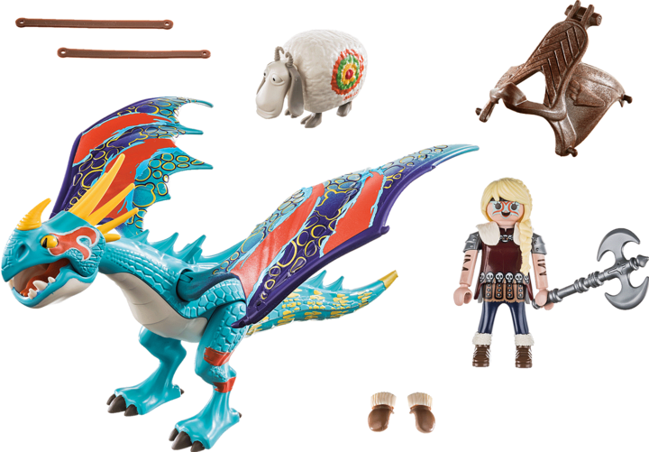 Actual product image Playmobil Dragon Racing: Astrid and Sturmpfeil (70728, Playmobil Dragons)