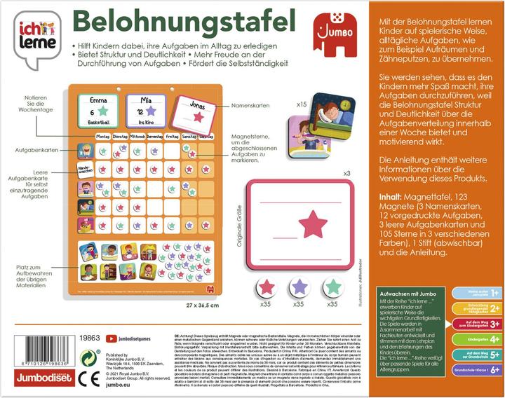 Actual product image Jumbo I learn reward board (German)