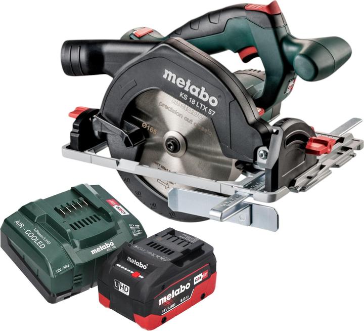 Produktbild Metabo KS 18 LTX 57 Akku Handkreissäge 18 V 165 mm + 1x LiHD Akku 8,0 Ah + Ladegerät