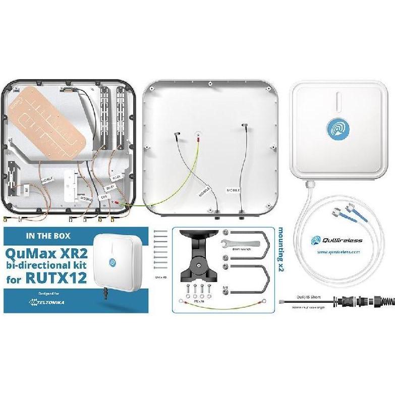 Thumbnail - Quwireless AXR12 - QuMax XR2 Bidirektionales Kit für RUTX12 (WLAN), Netzwerkantenne