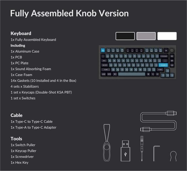 Immagine prodotto Keychron Q1 Pro (US, Senza fili, Cablato)