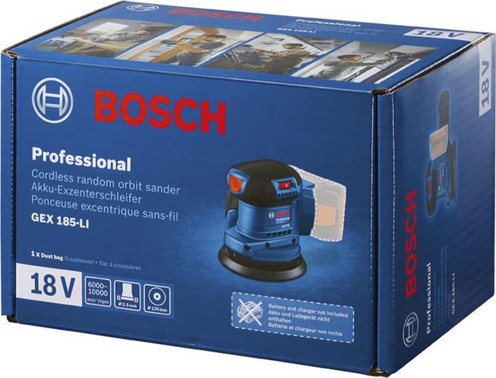 Actual product image Bosch Professional GEX 185-LI (Eccentric grinder)