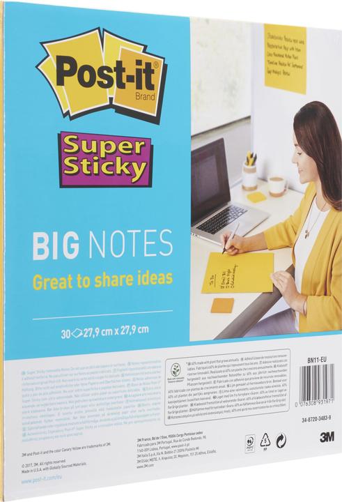 Produktbild Post-it Super Sticky Grossformat (28 x 28 cm)